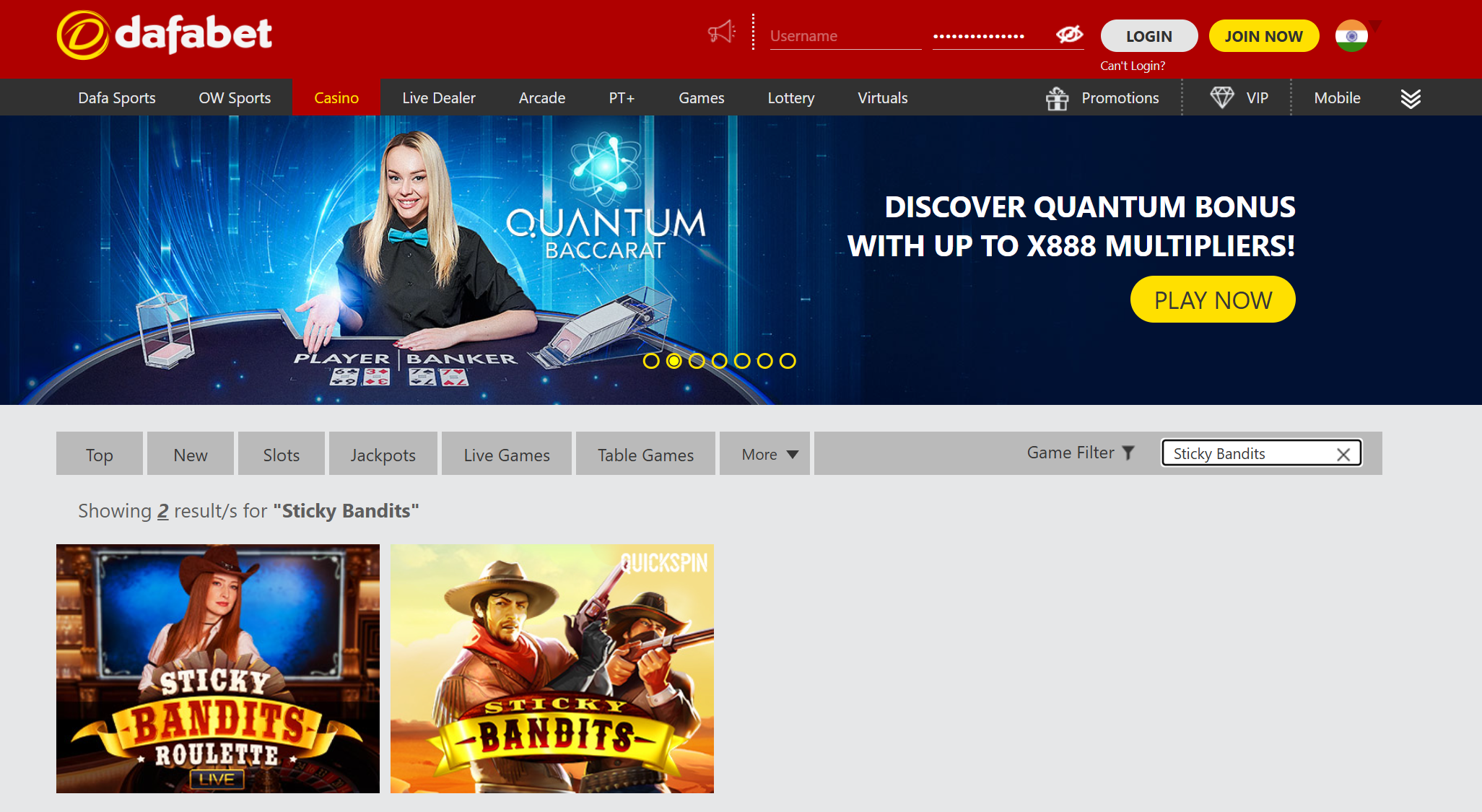 Dafabet Casino games