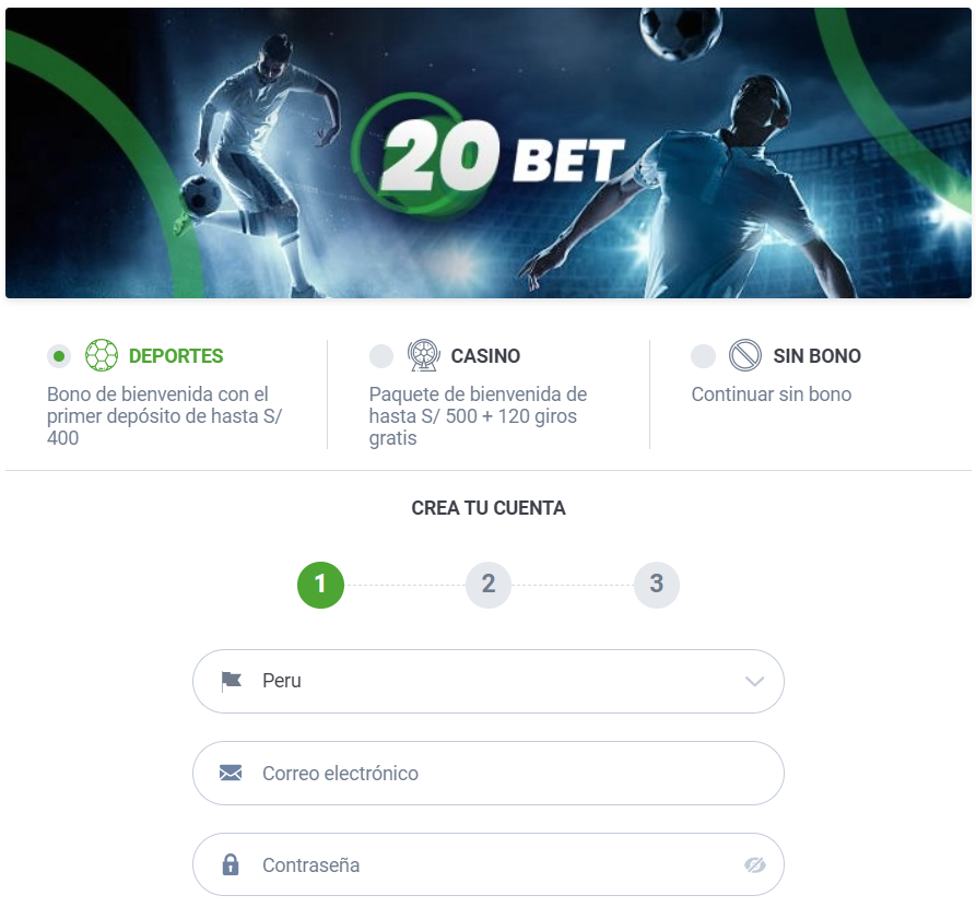 Imagen para codigo bono 20Bet Perú