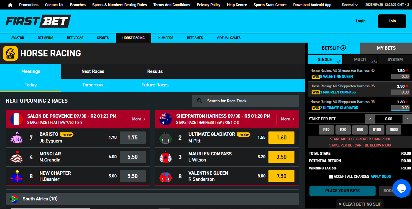 Click the Firstbet Sign up button