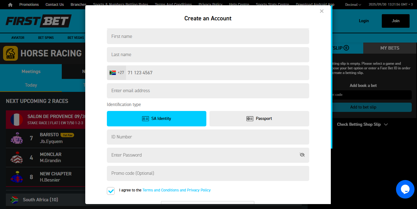 Key in Registration Credentials