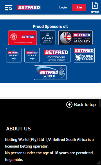 Betfred Android app image