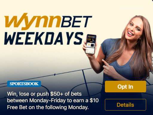 WynnBET Weekdays Bonus