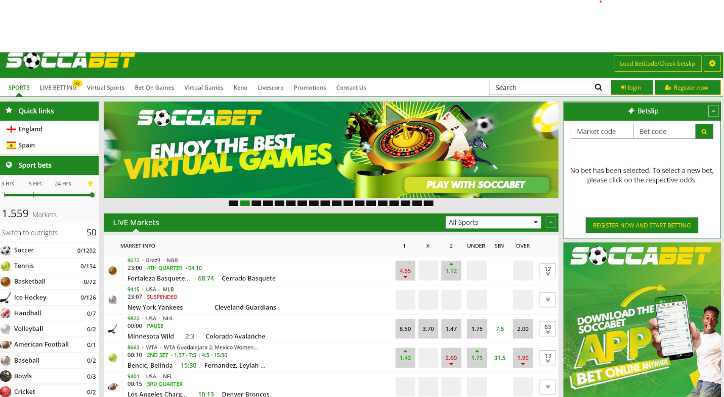 Check out the Soccabet website