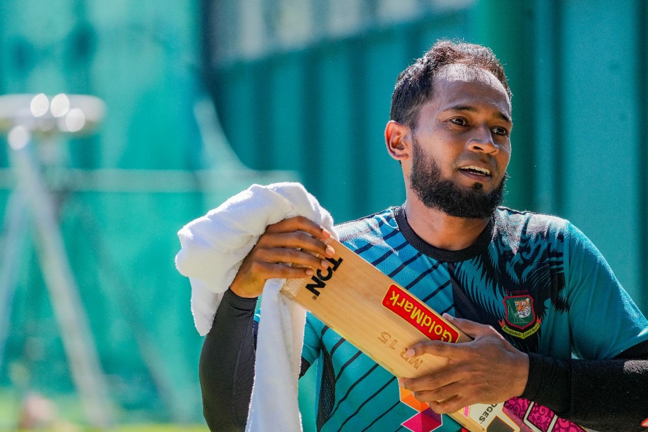 IN SPOTLIGHT: Mushfiqur Rahim during a training session on Tuesday ahead of his 100th Test.