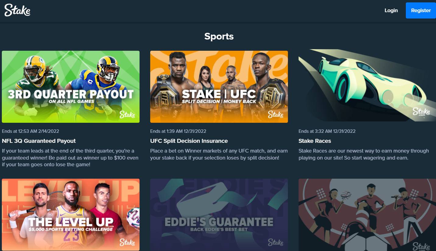 Stake Promotions Stake promotions page