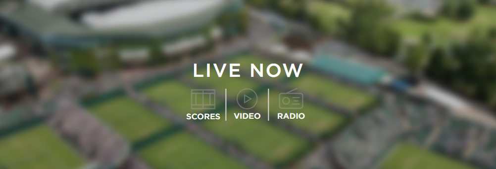 Wimbledon live streaming banner