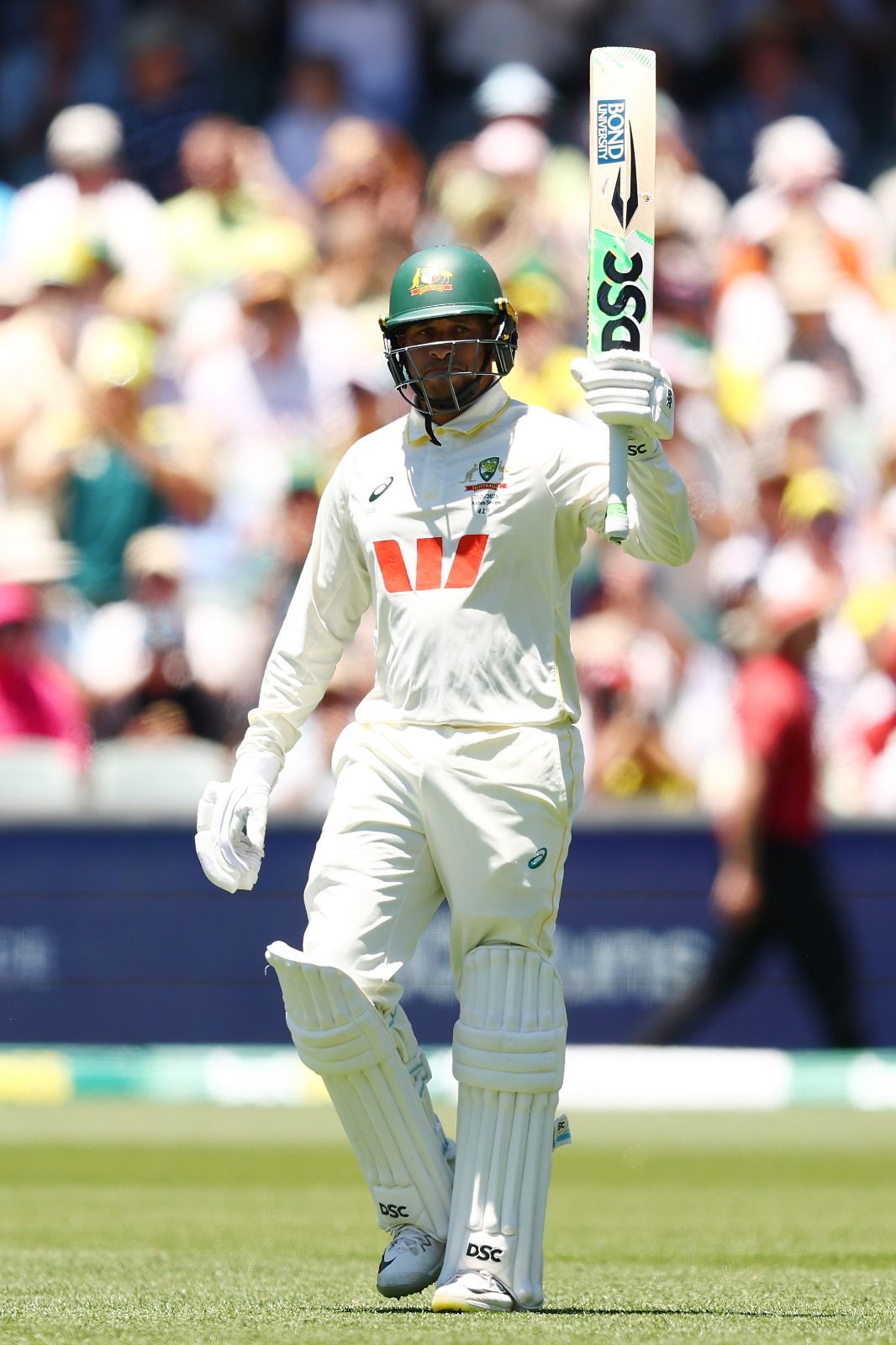 TIMELY KNOCK: Usman Khawaja announced his return to form with a fighting half-century: @cricket.com.au/X