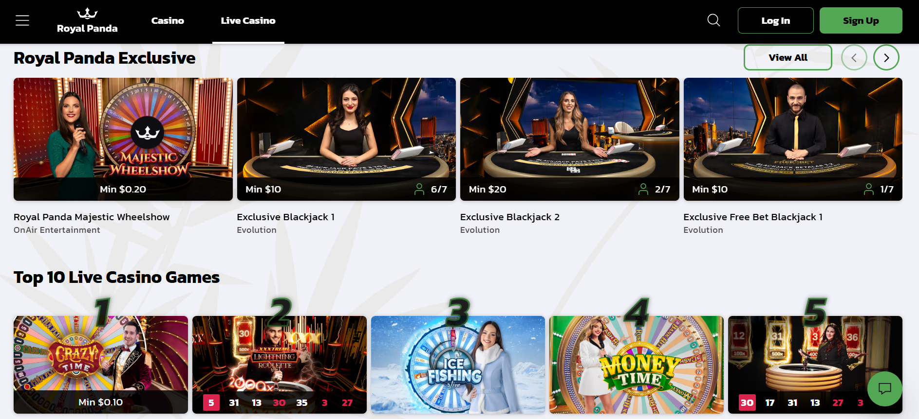 Royal Panda Live Casino