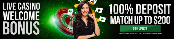Get matched bonus on what you deposit in live casino