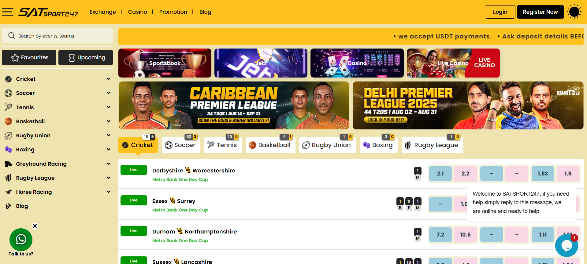 Satsport bookmaker in India