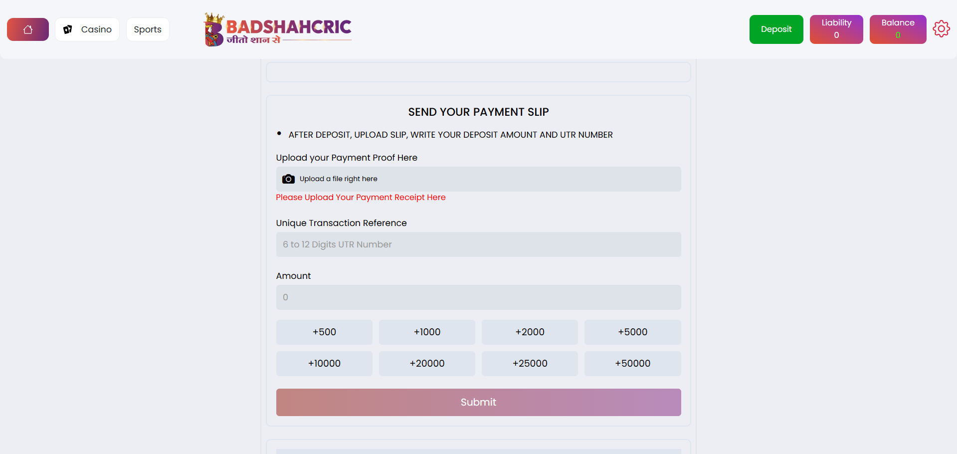 Payment methods and withdrawals Badshahcric payment methods