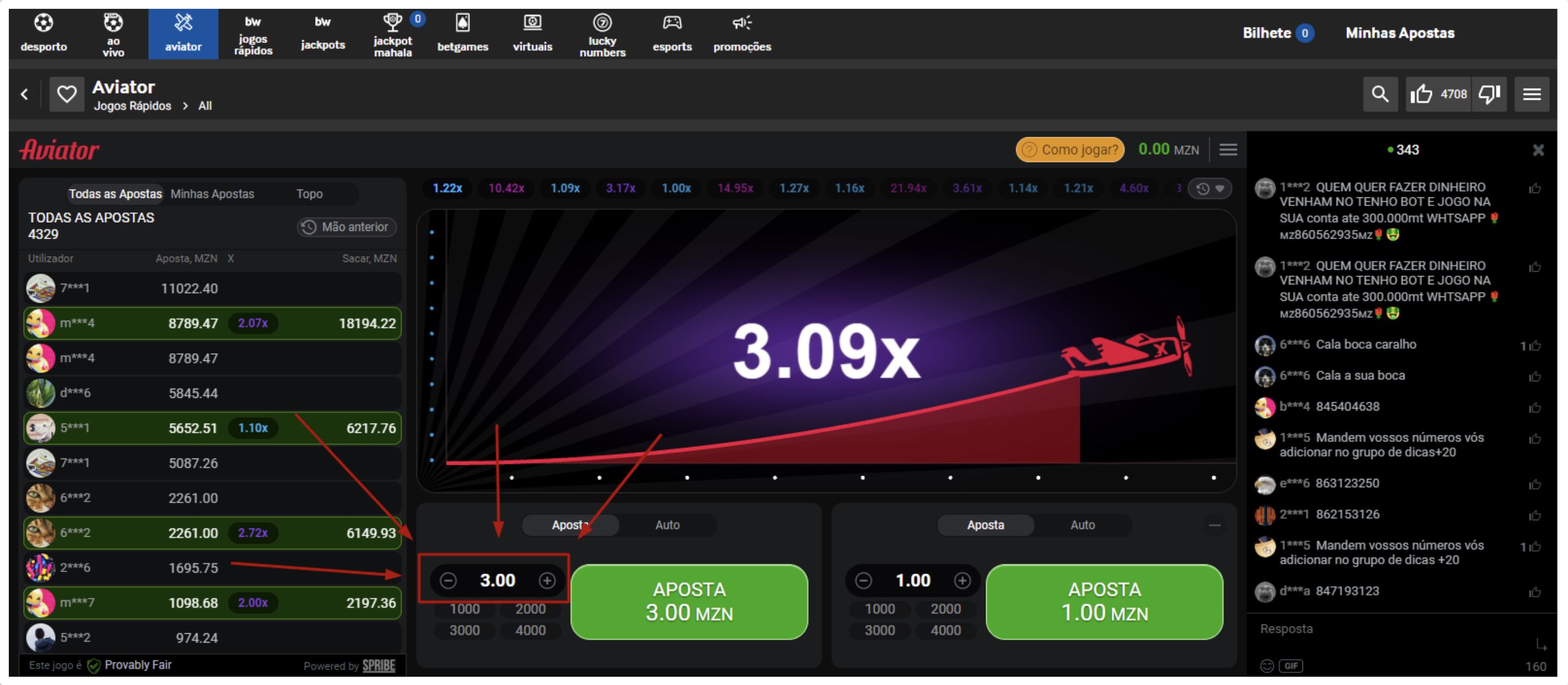 Betway Bet Aviator Moçambique