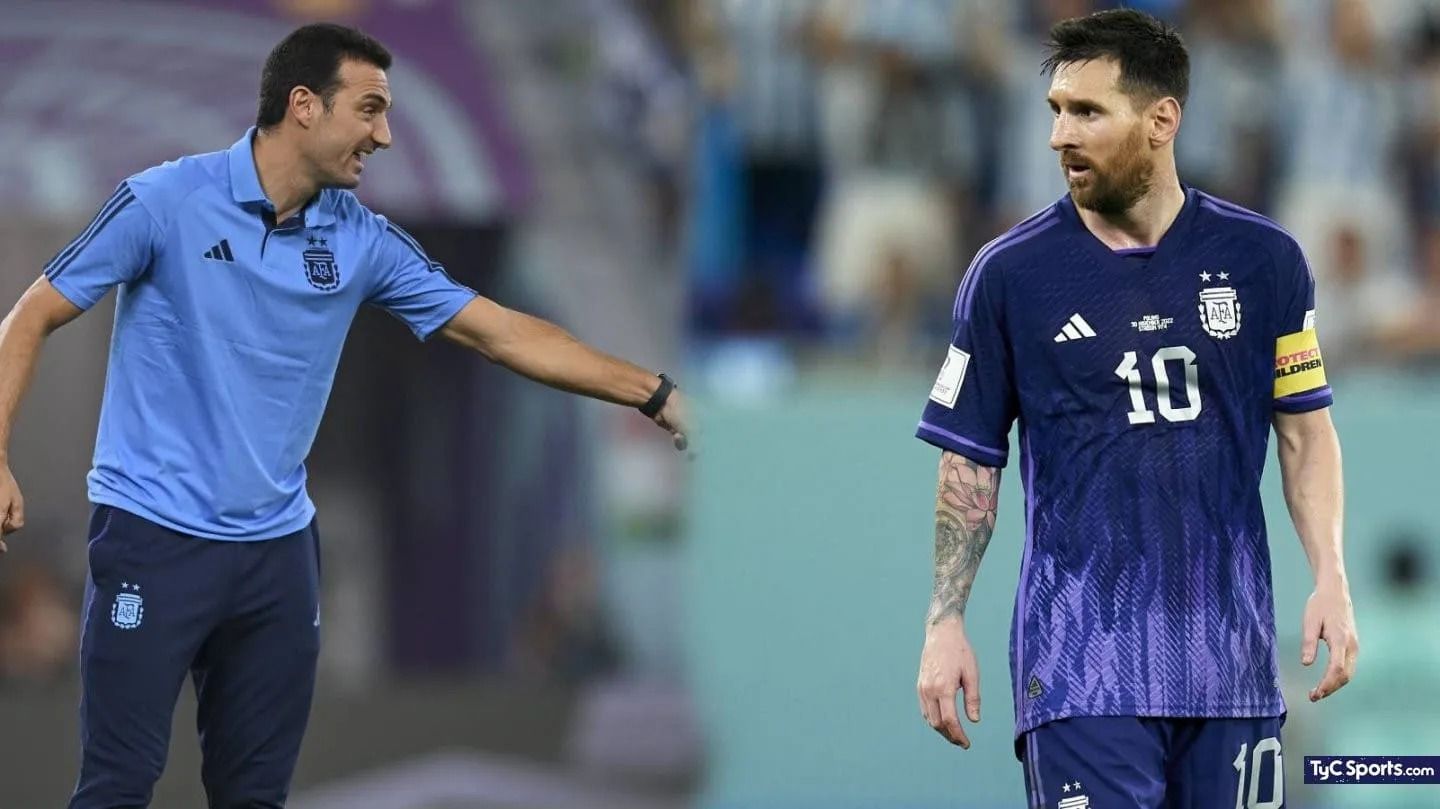 Scaloni y Messi