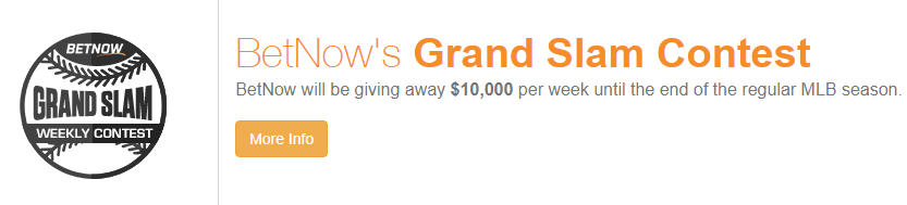An image of the BetNow grand slam contest page
