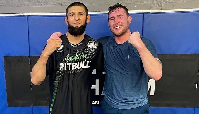 Khamzat Chimaev and Darren Till Khamzat Chimaev and Darren Till