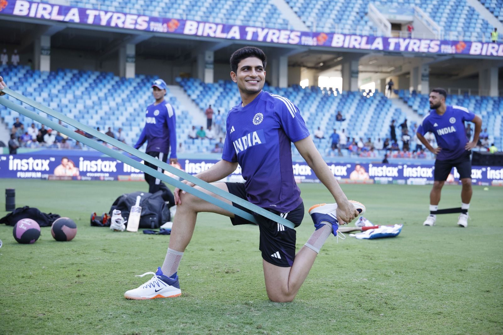 India opener Shubman Gill during a training session ahead of the Pakistan clash. @ACC