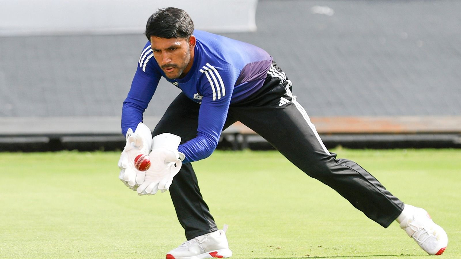 Wicketkeeper Dhruv Jurel during a training session. @BCCI
