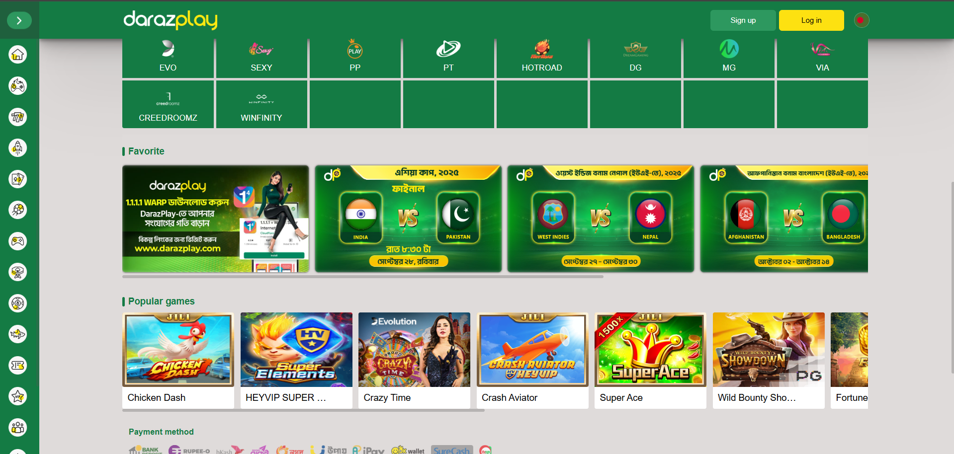 Live casino DarazPlay