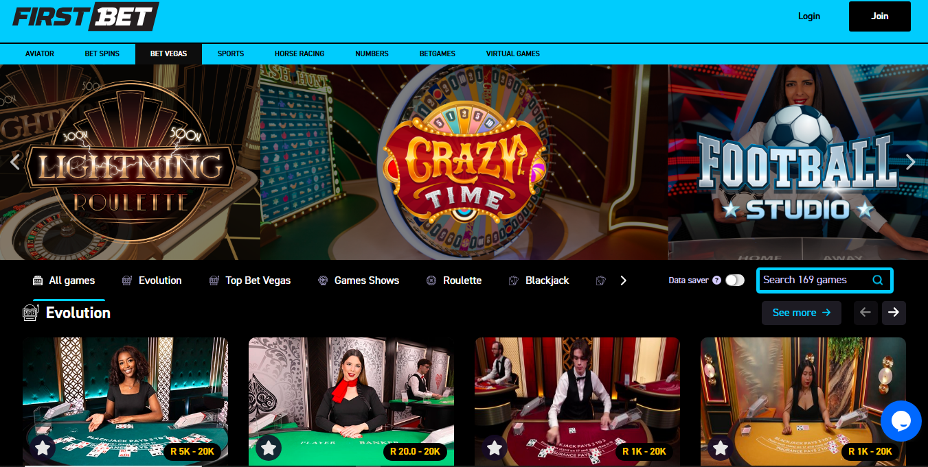 FirstBet Vegas Games Banner