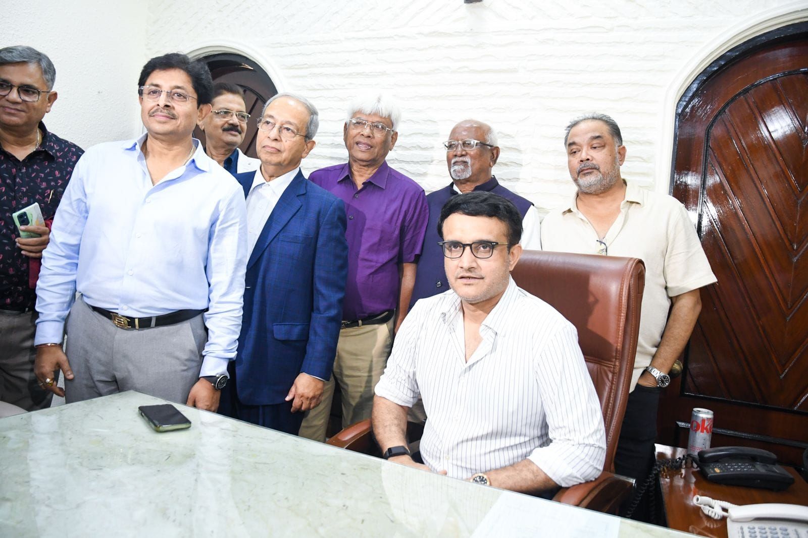 BACK AT THE HELM: Sourav Ganguly formally began his second innings at CAB on Monday.