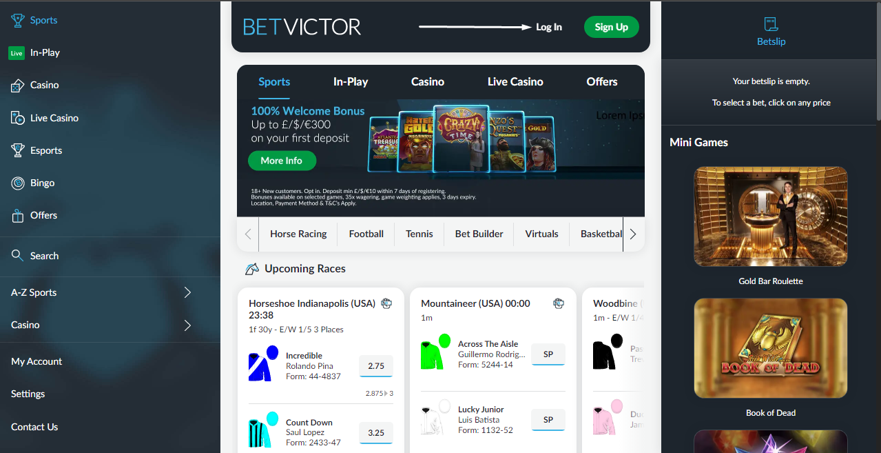 Access the Sportsbook Site