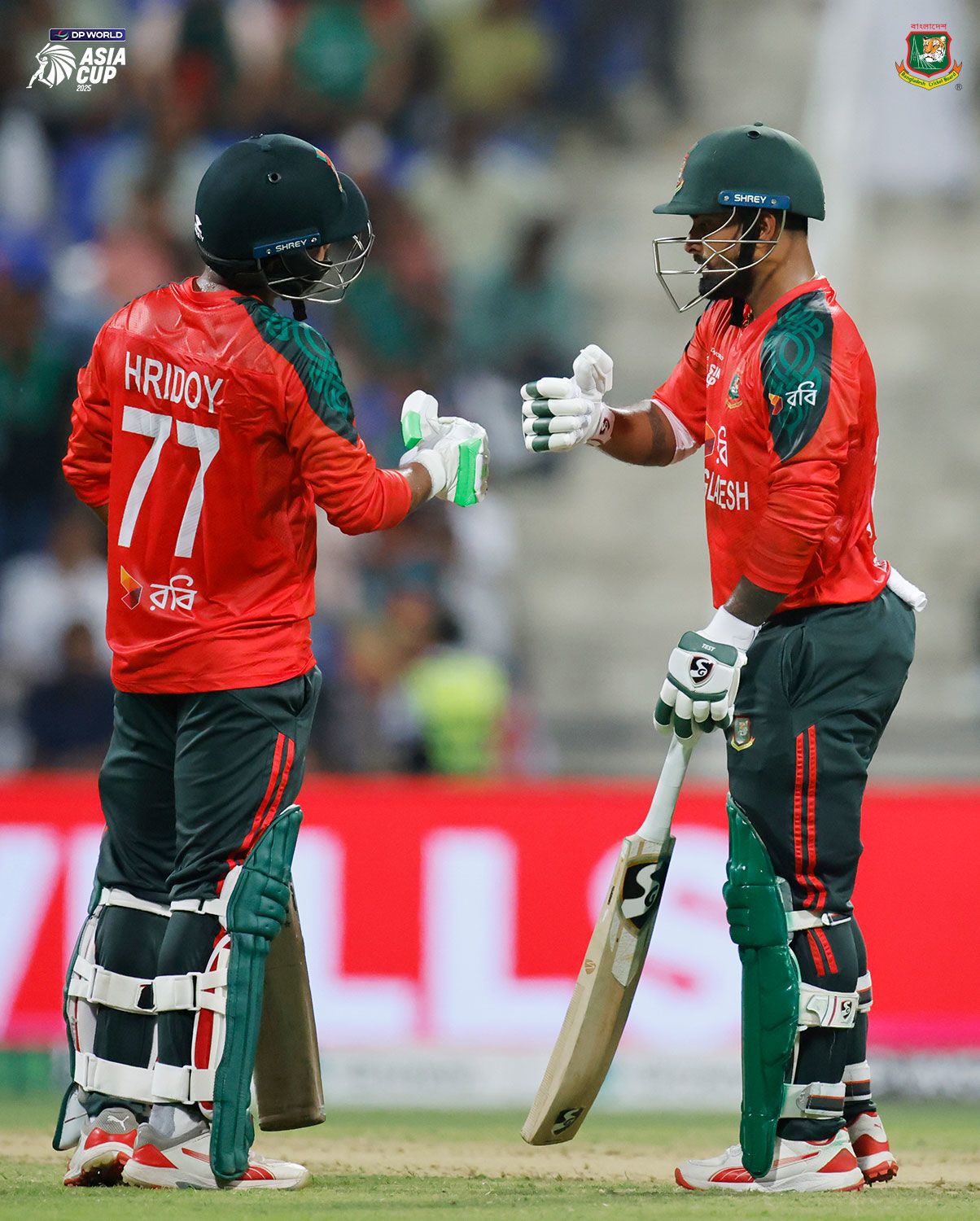 Litton Das and Towhid Hridoy shine with bat for Bangladesh. @BCBtigers/X