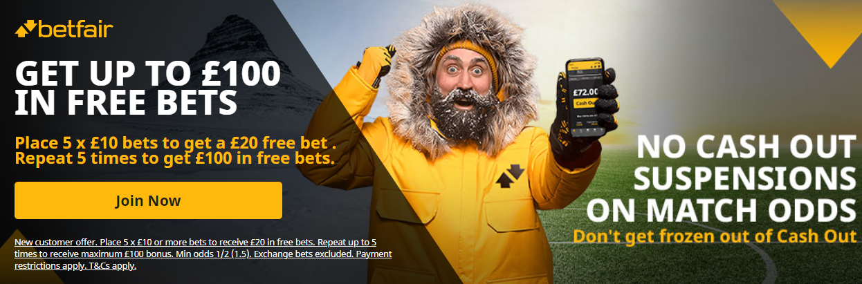 An image of betfair welcome bonus