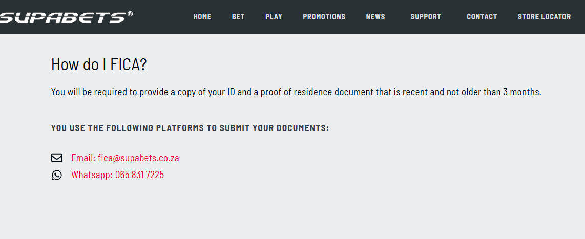How to Submit FICA Documents Supabets FICA