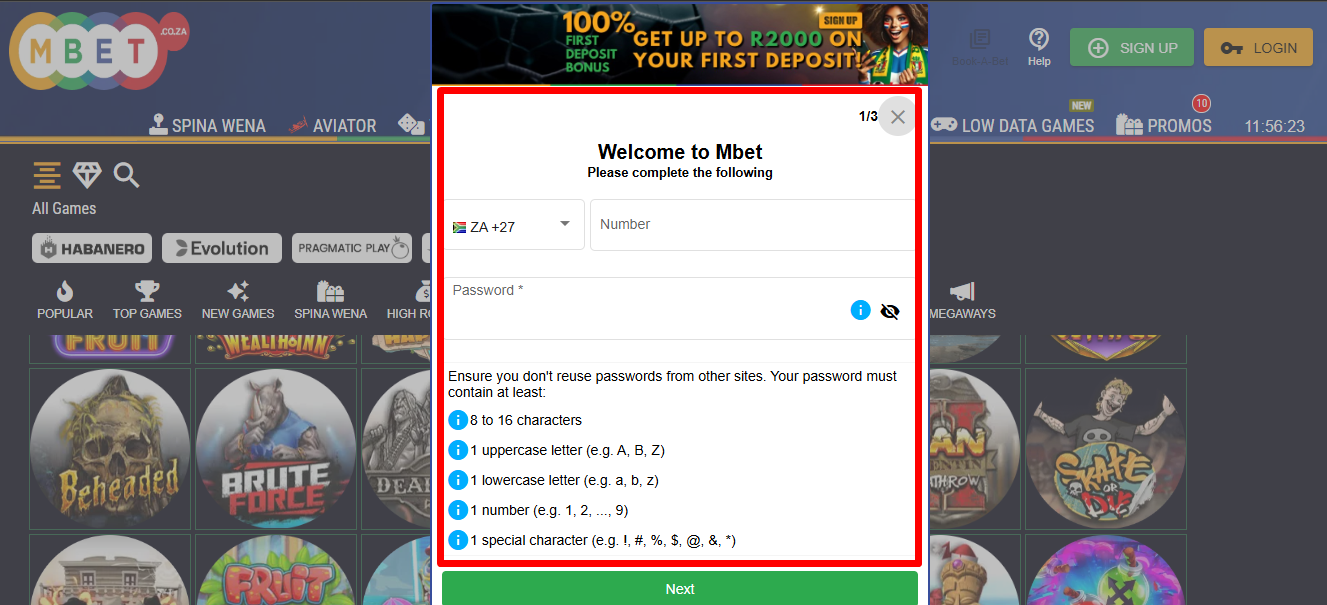 Fill The Registration Form