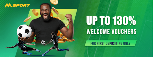 An image of the Msport sportsbook welcome bonus page