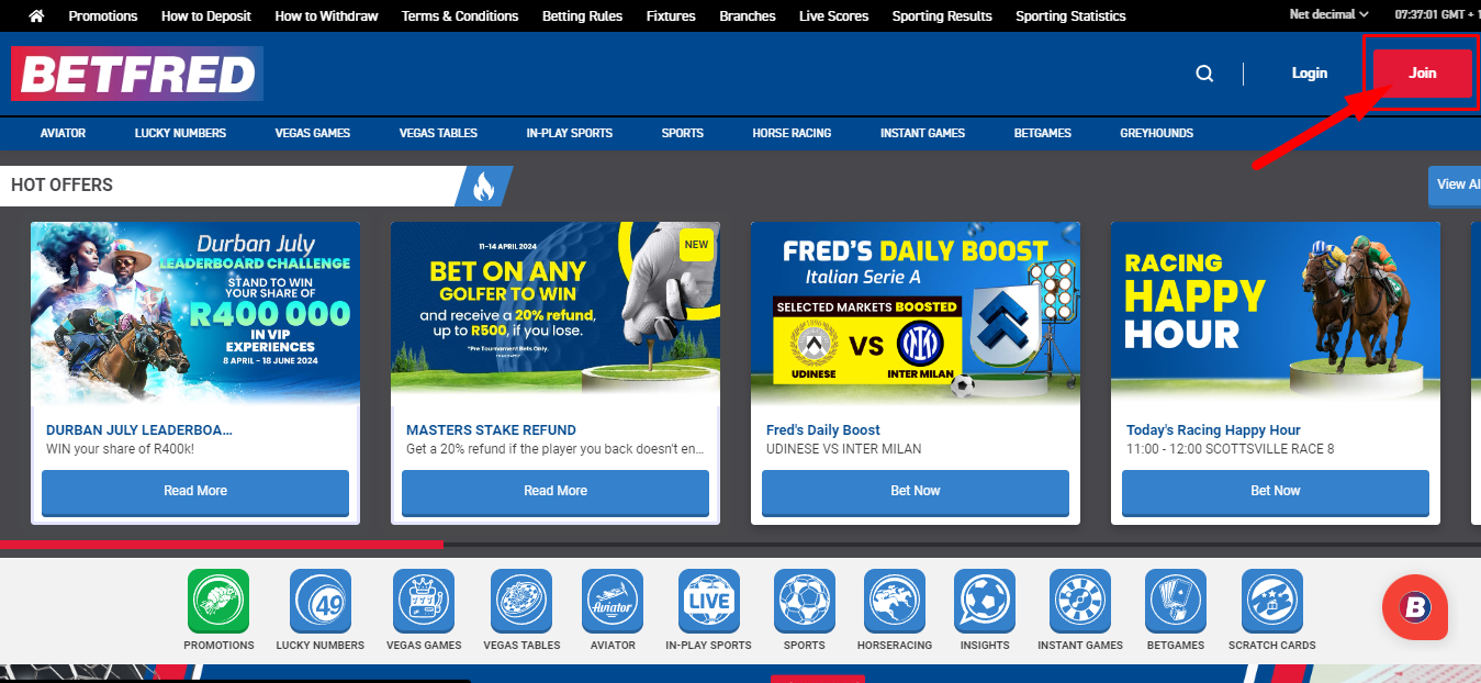 Visit The Official Sportsbook Homepage