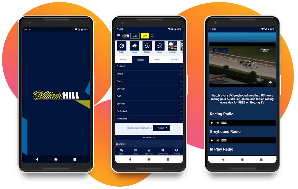 William Hill app features