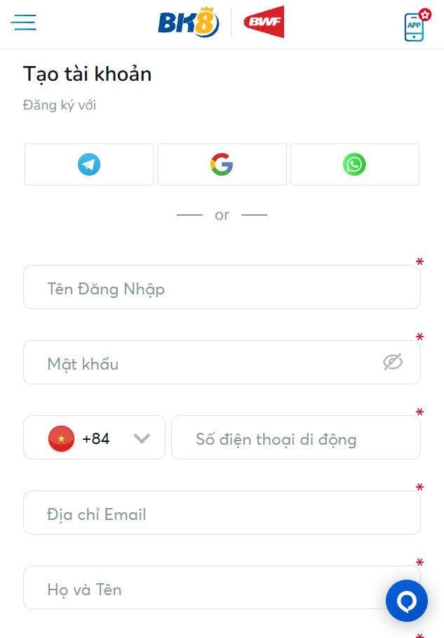 Điền các ô trống