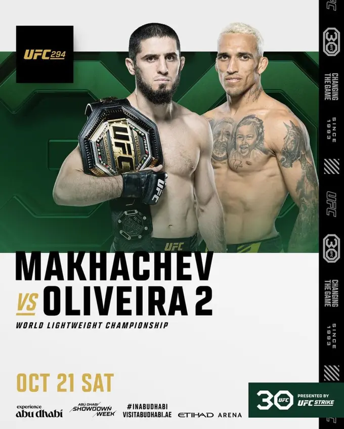 Islam Makhachev vs. Charles Oliveira Islam Makhachev vs. Charles Oliveira