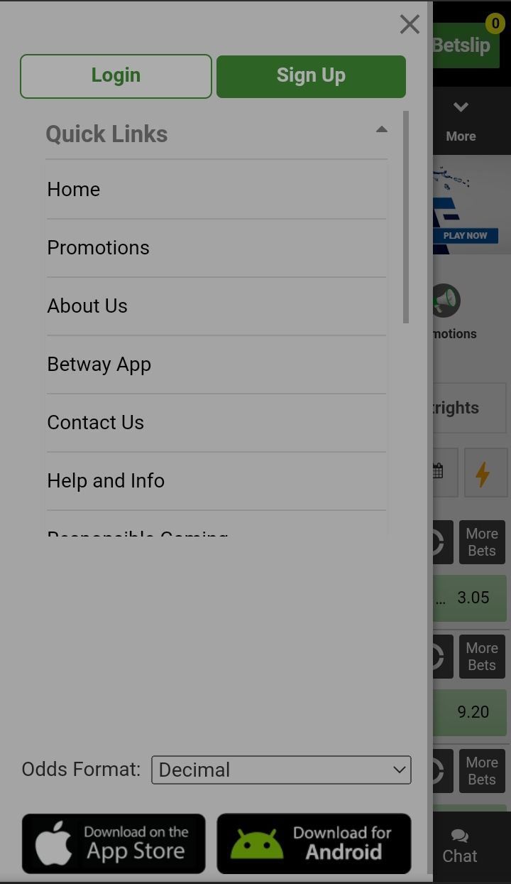 Betway mobile betting site