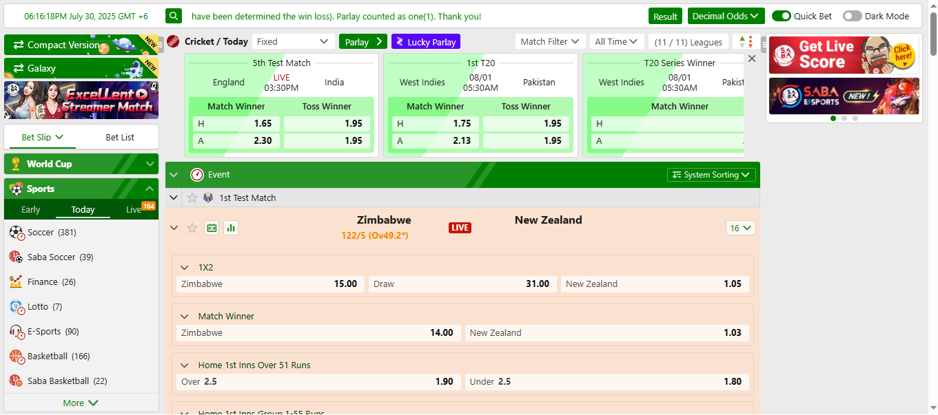 Six6s Sports Betting