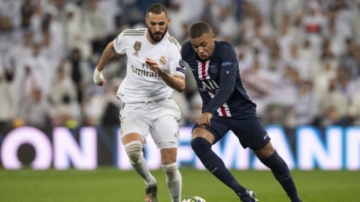 Benzema and Mbappe in Real Madrid vs PSG