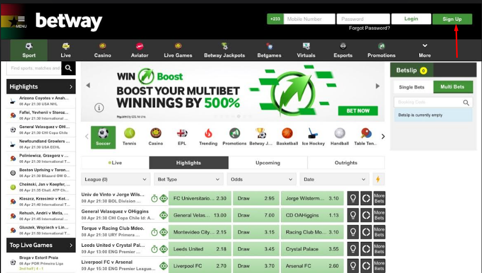  Surf The Betway Ghana Site