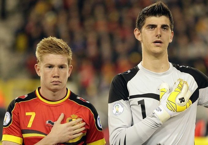 Kevin De Bruyne and Thibaut Courtois