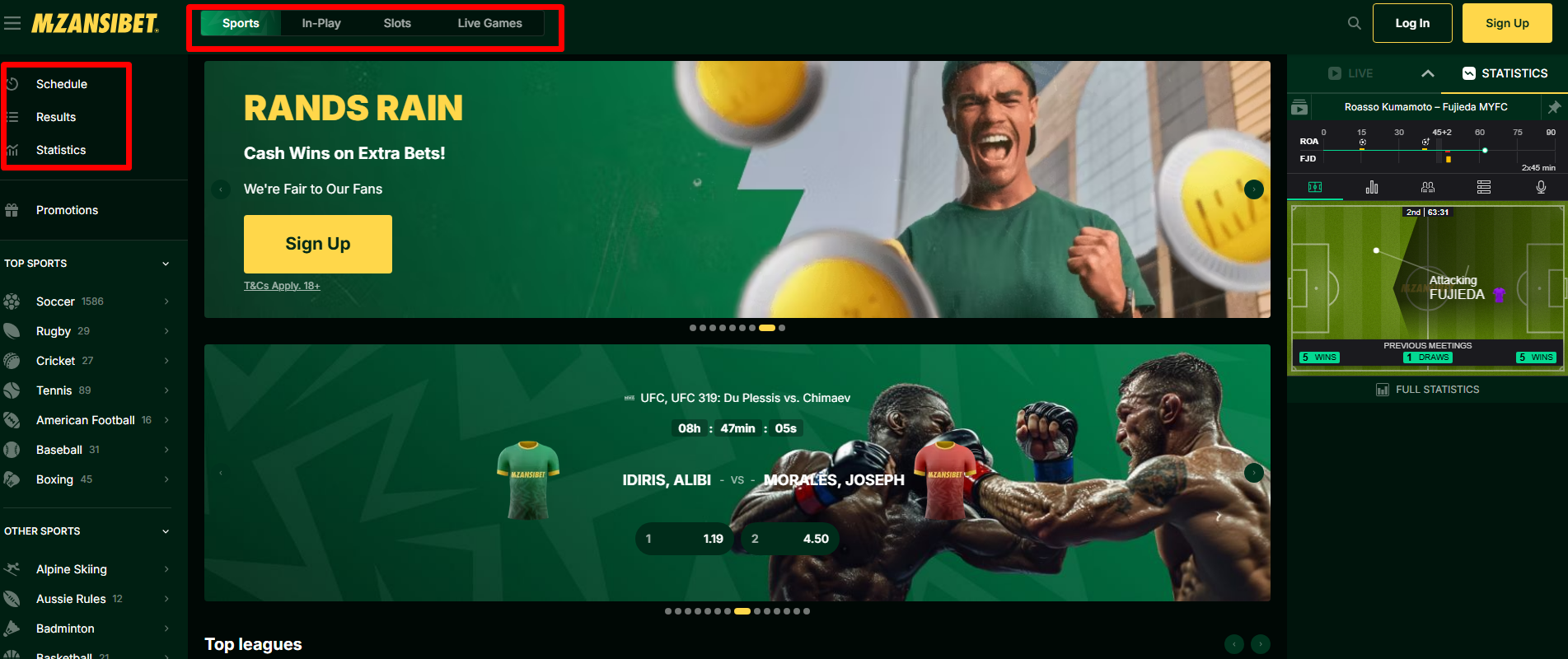 Mzansibet Features Mzansi Bet Sports Betting