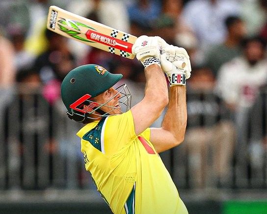 IN FINE FORM: Mitchell Marsh shines with bat. @cricketaustralia