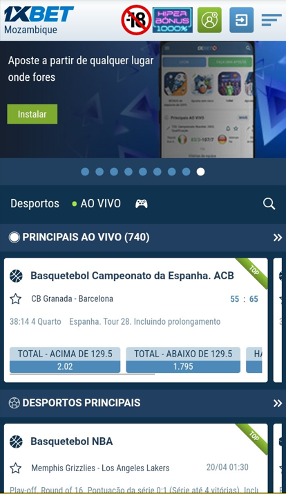 Versão Android da 1xBet