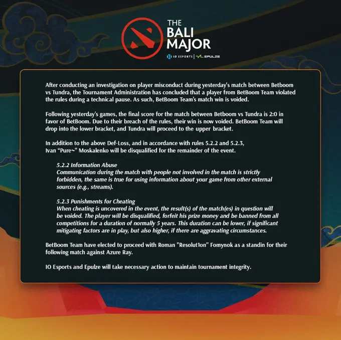 Dota 2's longest LAN game was just played at the Bali Major