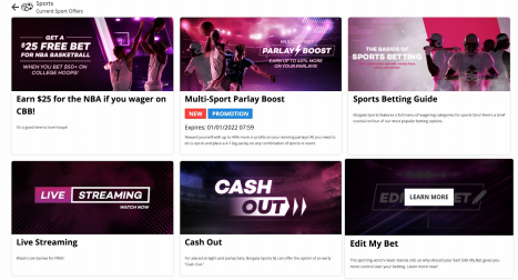 Image of the Borgata Sportsbook Current Sports Promotions