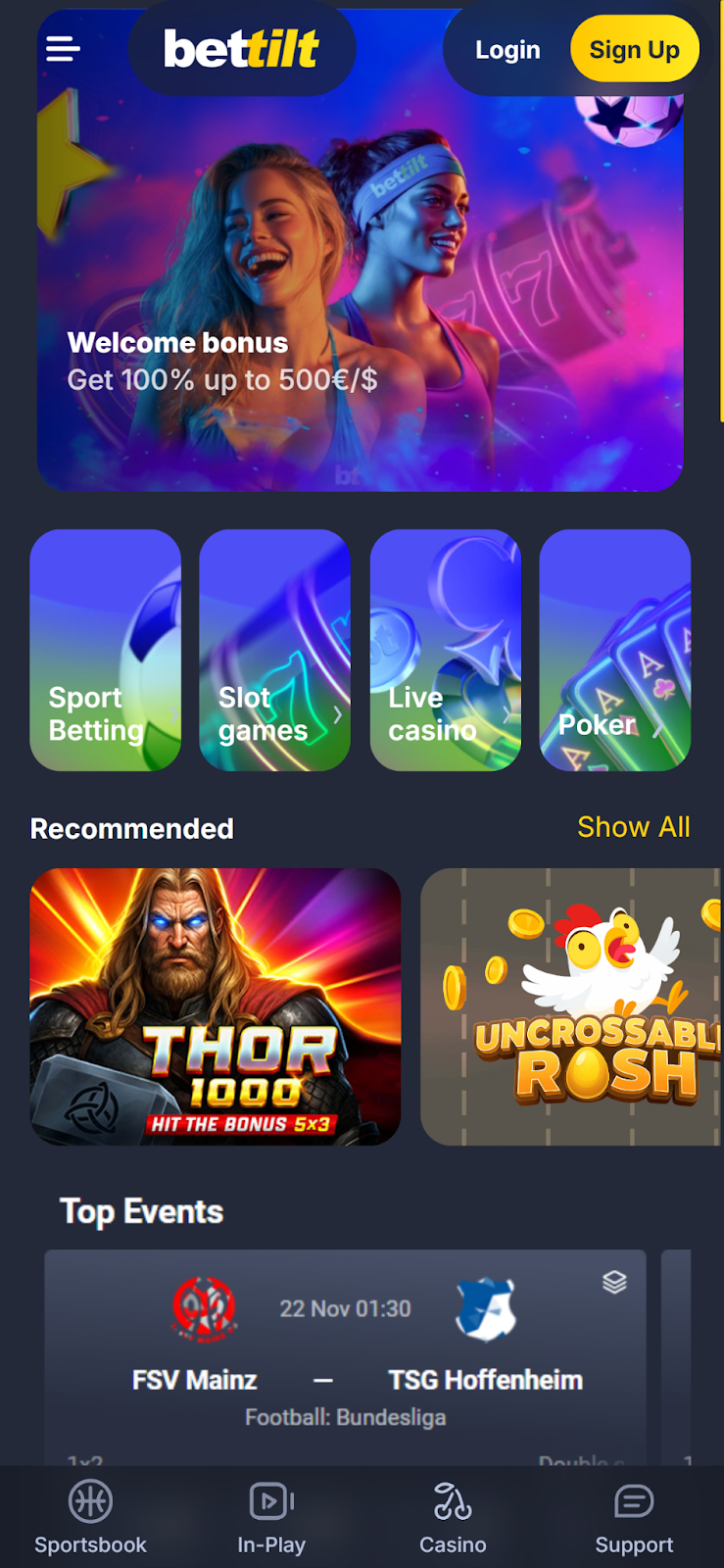 Bettilt app interface