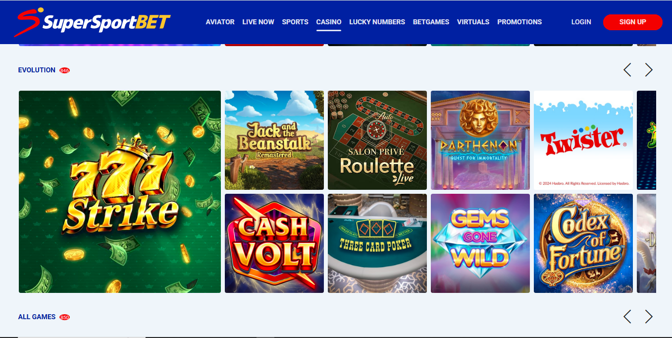 SuperSportBet Online Casino Banner