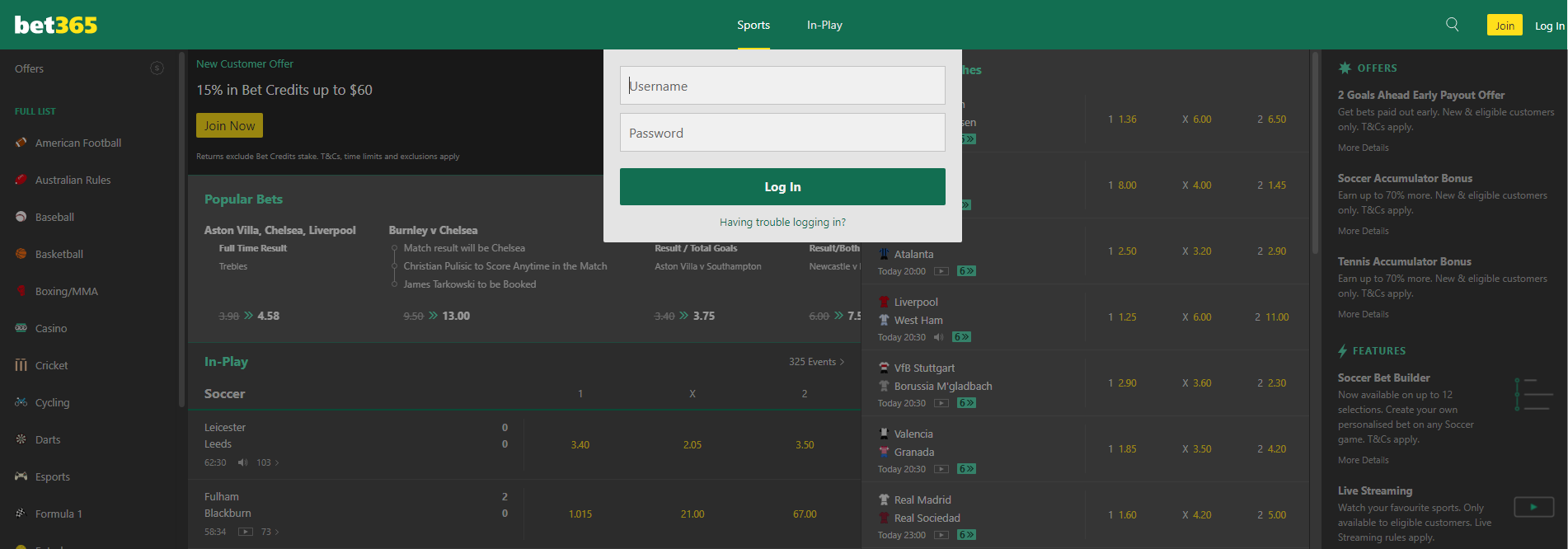 Bet365 login Canada Bet365 Desktop website login