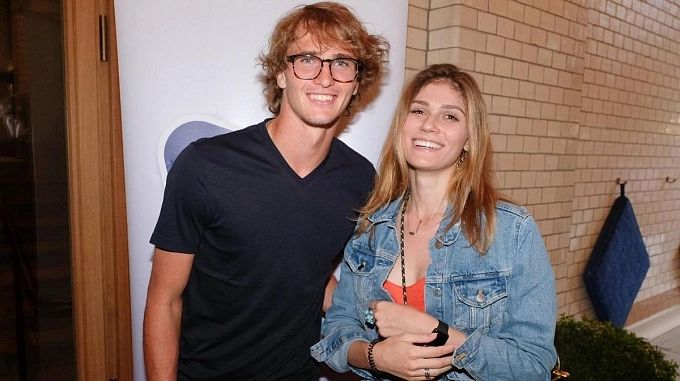 Alexander Zverev and Olga Sharypova