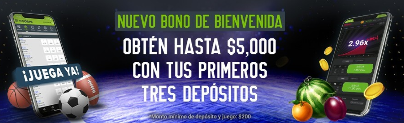 Bono de bienvenida para Casino de Codere México