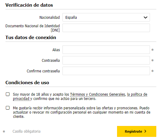 verificación de registro de Interwetten